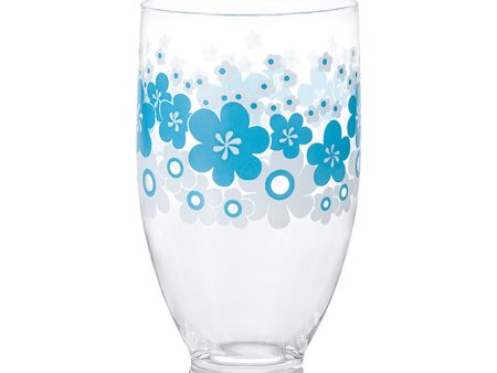 Aderia Glass Pedestal Cups - Blue Flower Online