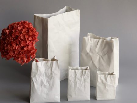 Ceramic Japan Crinkle Bag Vase Hot on Sale