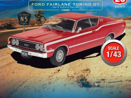 DeAGOSTINI 1 43 American Car Collection #26 FORD FAIRLANE TORINO GT 1968 Model Car JAPAN on Sale