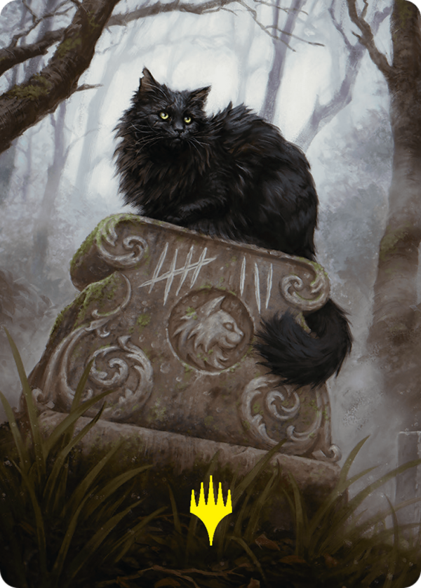 Nine-Lives Familiar 2 Art Card (36 54) (Gold-Stamped Planeswalker Symbol) [Foundations Art Series] For Cheap