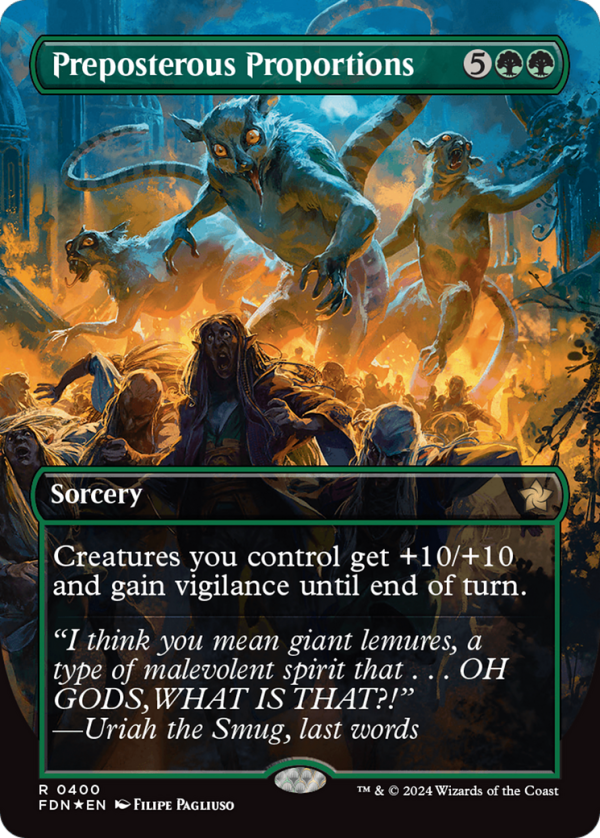 Preposterous Proportions (Borderless) (Mana Foil) [Foundations] Sale