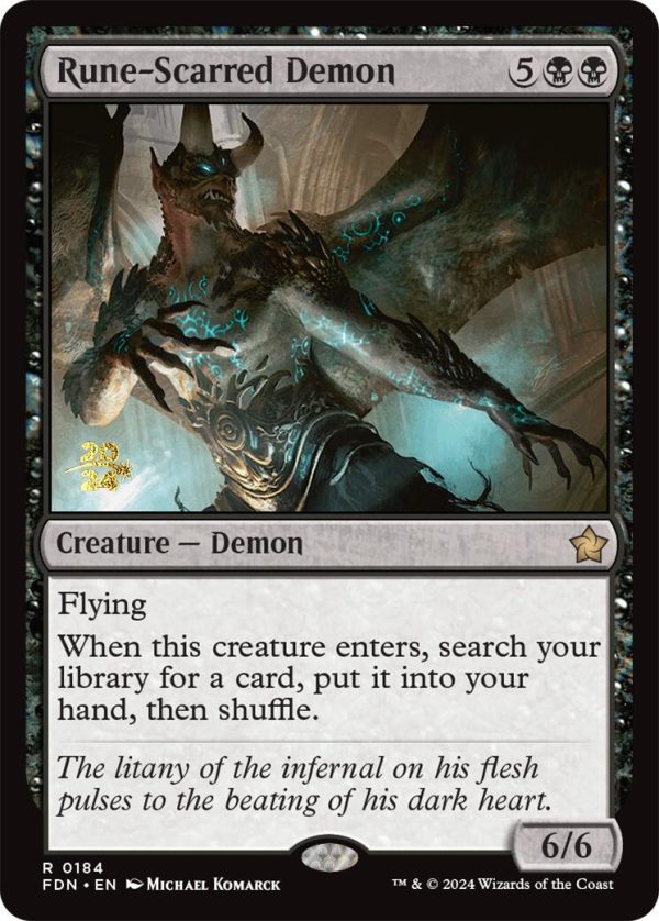 Rune-Scarred Demon [Foundations Prerelease Promos] Online Hot Sale