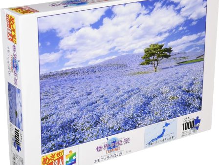 Aim! Puzzle Master Spectacular Views of the World [Japan Edition] Nemophila Blooming Hill - Ibaraki 1000 Piece Jigsaw Puzzle Epoch 10-763 JAPAN For Cheap