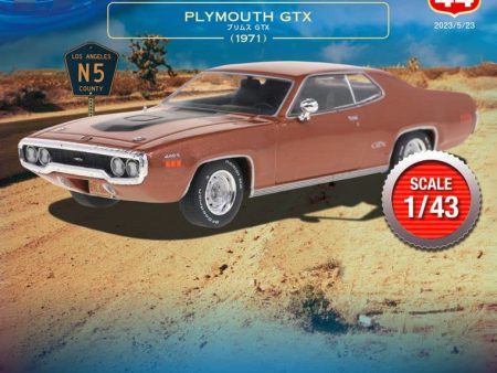 DeAGOSTINI 1 43 American Car Collection #44 PLYMOUTH GTX 1971 Model Car JAPAN Hot on Sale