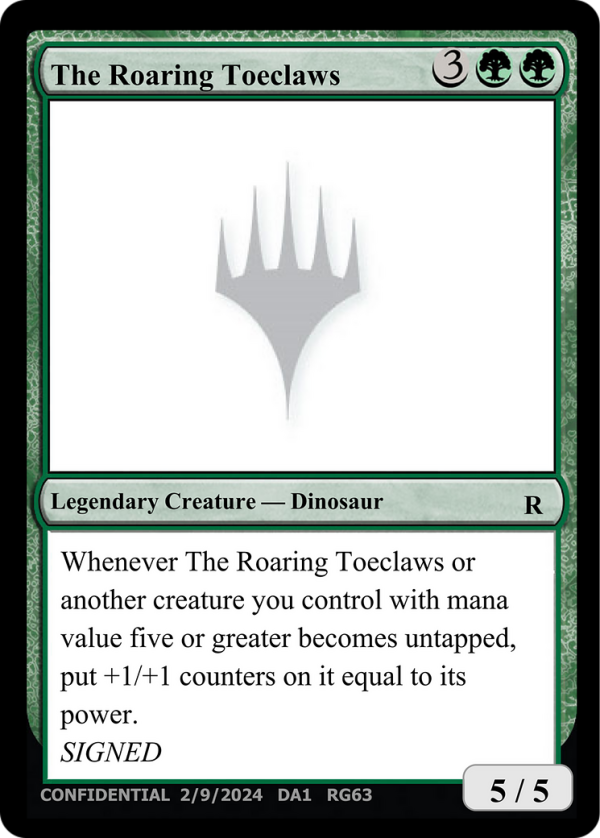 The Roaring Toeclaws [Unknown Event] For Discount