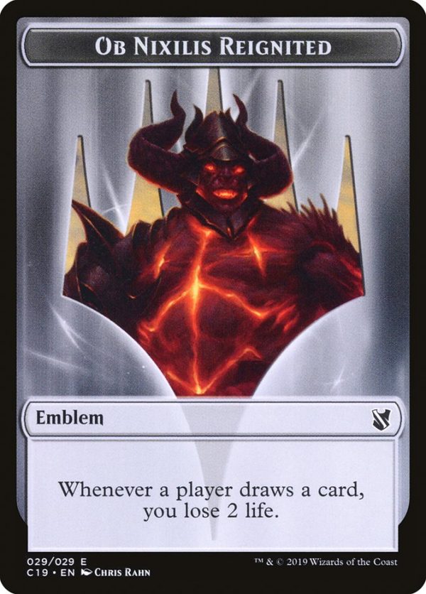 Ob Nixilis Reignited Emblem [Commander 2019 Tokens] on Sale