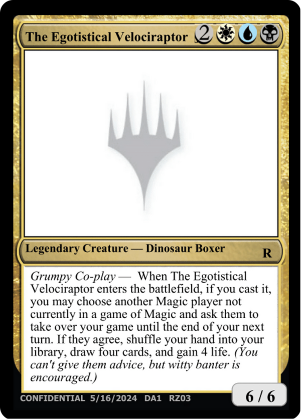 The Egotistical Velociraptor [Mystery Booster 2 Playtest Cards] Hot on Sale