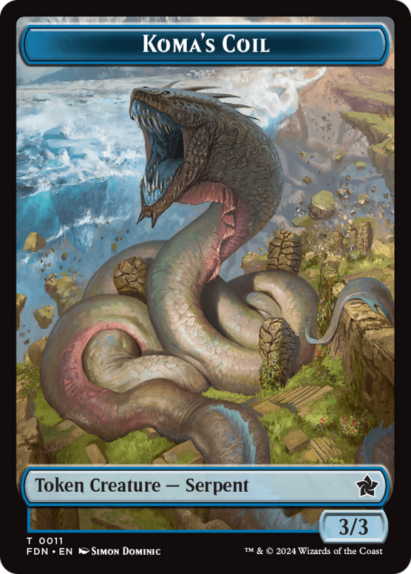 Scion of the Deep    Koma s Coil Doubled-Sided Token [Foundations Tokens] Online Hot Sale