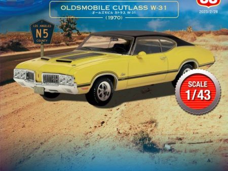 DeAGOSTINI 1 43 American Car Collection #38 OLDMOBILE CUTLASS W-31 1970 Model Car JAPAN For Cheap