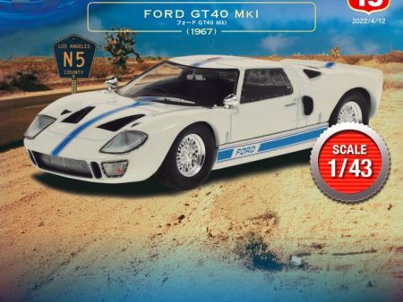 DeAGOSTINI 1 43 American Car Collection #15 FORD GT40 MkI Model Car JAPAN Sale