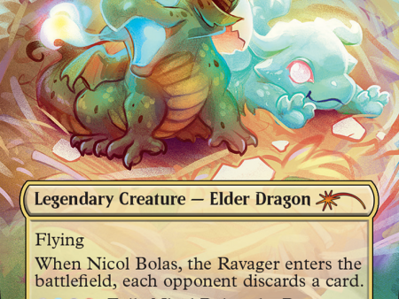 Nicol Bolas, the Ravager    Nicol Bolas, the Arisen (Display Commander) (Borderless) [Secret Lair: From Cute to Brute] Discount