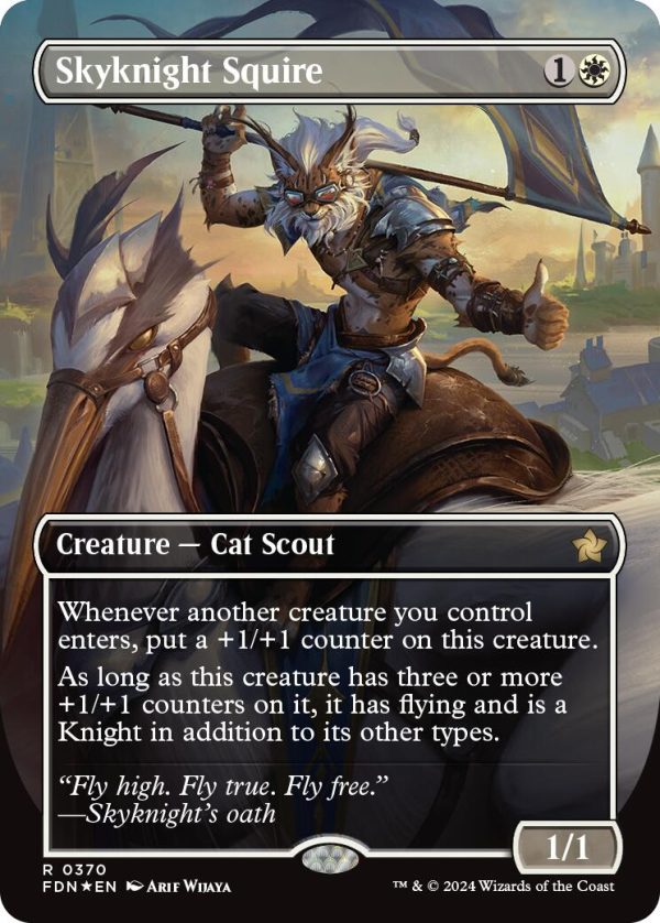 Skyknight Squire (Borderless) (Mana Foil) [Foundations] Fashion