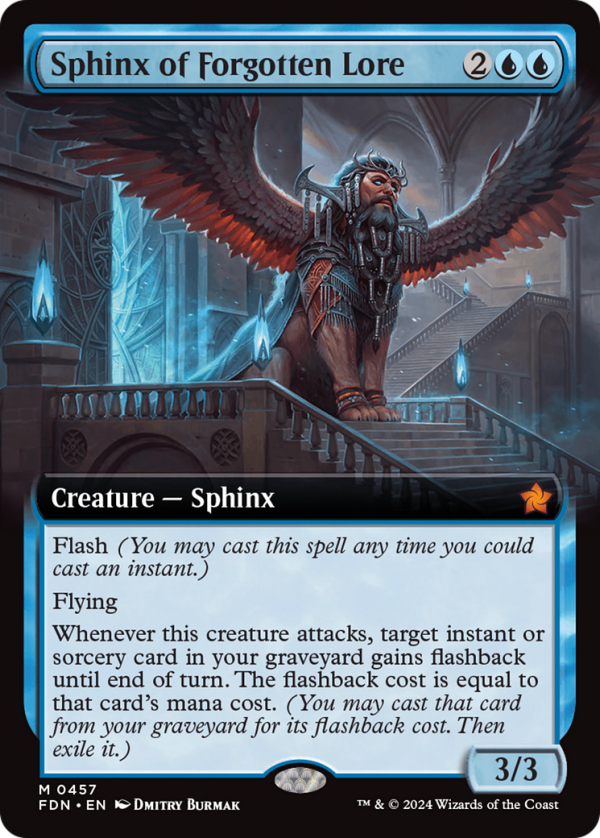 Sphinx of Forgotten Lore (Extended Art) [Foundations] on Sale