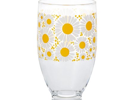 Aderia Glass Pedestal Cups - Yellow Flower For Sale