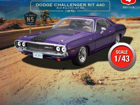 DeAGOSTINI 1 43 American Car Collection #4 DODGE CHALLENGER R T 440 1970 Model Car JAPAN For Discount